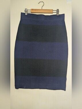 GAP Striped Pencil Skirt in Purple and Black